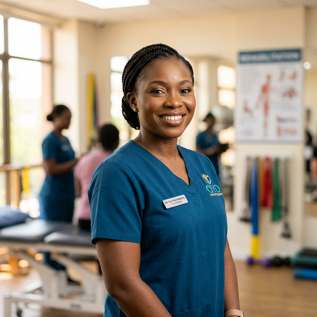 Physiotherapist supporting a recovery session